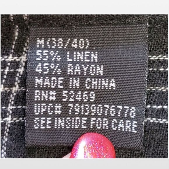 Men Medium Plaid Casual Button Down Short Sleeve Top - Picture 10 of 11